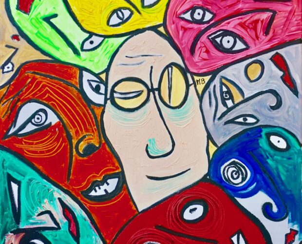 Un uomo spalava letame