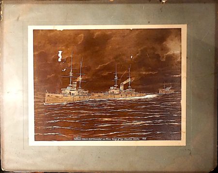 "Collision betwen H.M.S. Hannibal and Prince George off Cape Fininsterre, October 1903"
