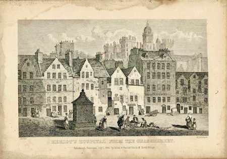 Heriot's Hospital from the Grassmarket, 1841