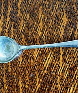 Antique silver plate mustard spoon
