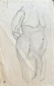 Naked woman, pencil on paper, 1958