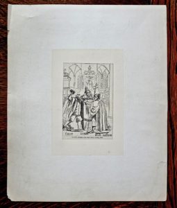 Antique Engraving Print, Calvin, Le Pape, Luther, 1870