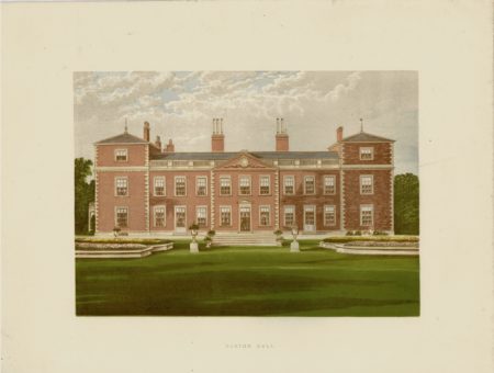 Antique Print, Euston Hall, Suffolk, 1880