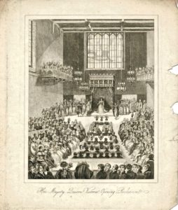 Her Majesty Queen Victoria. Opening Parliament, 1840