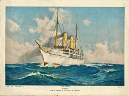 Vintage print, 1904, from the painting by Charles M. Padday