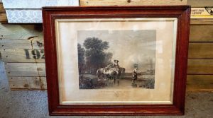 Antique Engraving Print with frame
