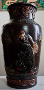 Rare Antique Terracotta Chinese Handmade Vase, signed