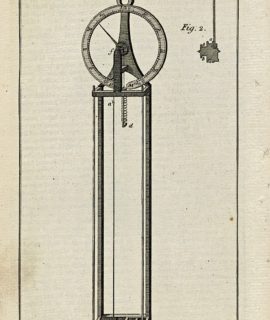 Antique Engraving Print, De Luc's Whalebone Hygrometer, 1793