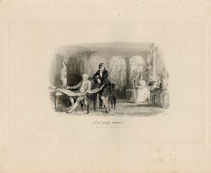Antique Engraving Print, Love's Early Dream