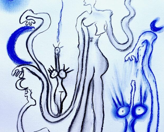 Lo Strega-funerale, guardare gechi