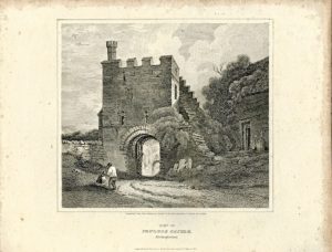 Antique Engraving Print, Part of Prudhoe Castle, Northumberland, 1813