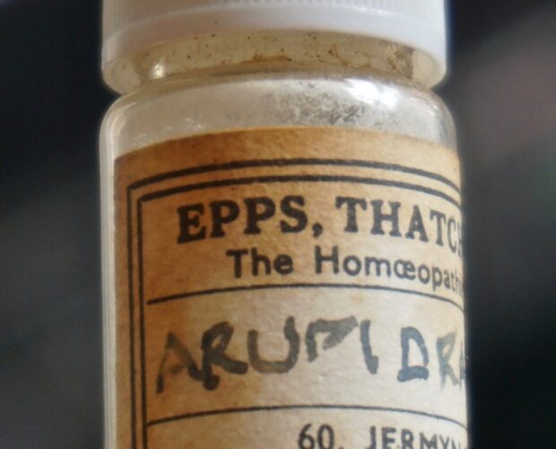 Collection of Vintage Rare Medicine Glass Bottles, 1950