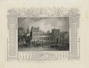 Antique Engraving Print, Hungerford New-Market, 1830
