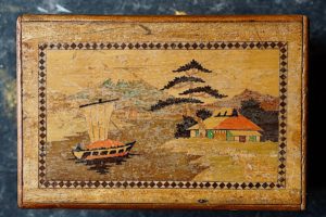 Vintage Handmade Japanese Wooden Puzzle Box, 1950