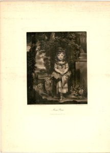 Rare Antique Engraving Print, Miss Price, 1870 ca.