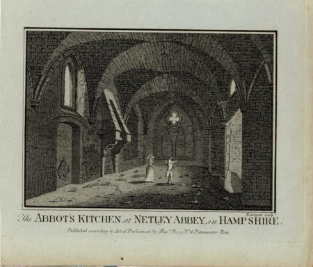 Antique Engraving Print, The Abbot's Kitchen, at Netley Abbey in Hampshire, 1770