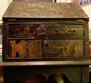 Antique Handmade Chinese Writing Bureau with table