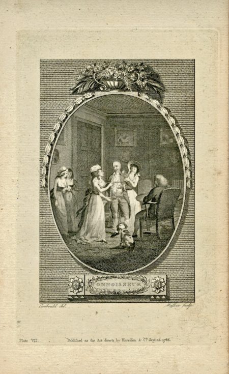 Rare Antique Engraving Print, Connoisseur, 1786 (Plate VII)