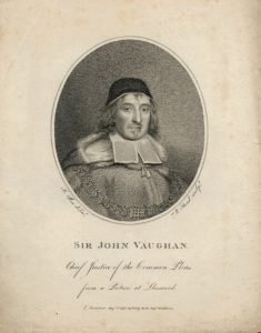 Antique Engraving Print, Sir John Vaughan, 1798
