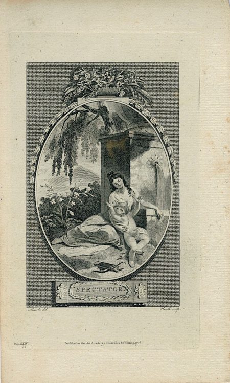Antique Engraving Print, Spectator, 1786 (Plate XXIV)