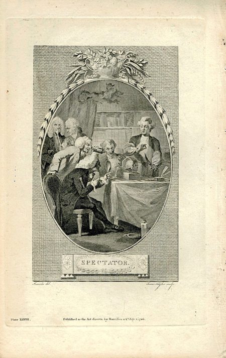 Antique Engraving Print, Spectator, 1786 (Plate XXVIII)