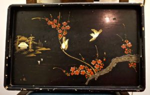 Vintage Chinese Lacquered Tray, 1950 ca.