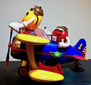 M&M's Barnstorming Bi-Plane Sweet/Candy Collectable Dispenser.