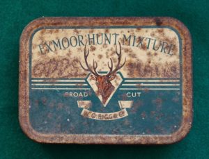 Rare Vintage Exmoor Hunt Mixture Tobacco Tin, Broad Cut, 1930