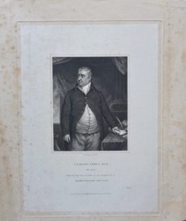 Antique Engraving Print, Charles James Fox, 1834