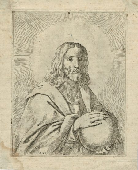 Rare original engraving of Guido Reni, 17th