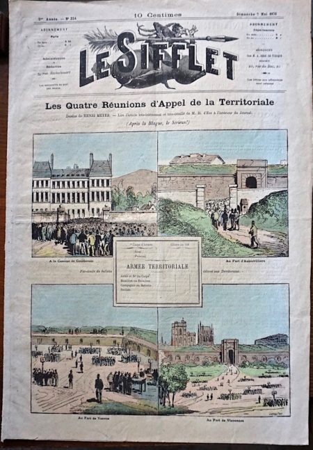 Rare Périodique, "Le Sifflet", 5me année n. 224, Dimanche 7 Mai 1876