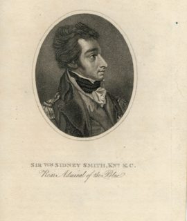 Antique Engraving Print, Sir W.m Sidney Smith, Kn.t K.C. Rear Admiral of the Blue, 1810 ca.