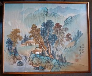 Antique Chinese Landscape Ink on Silk