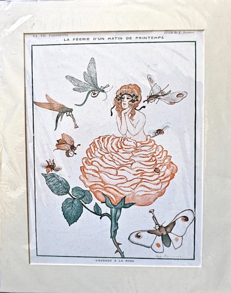 Vintage Print, La Féerie d'un matin de printemps, L'abaude a la rose, 1917