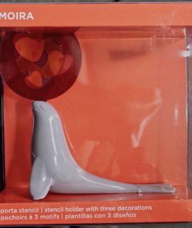 Collectable Moira Stencil Holder with three decorations Bialetti