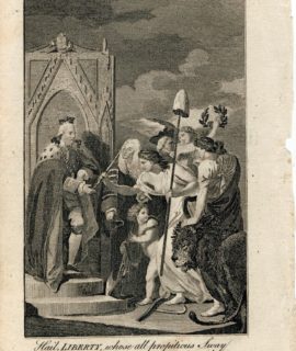 Antique Engraving Print, Liberty, Concord, Vict'ry, 1790