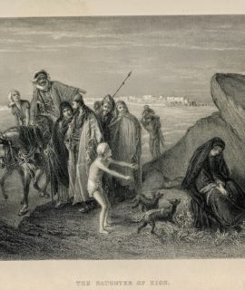 Antique Engraving Print, The Daughter of Zion, 1870