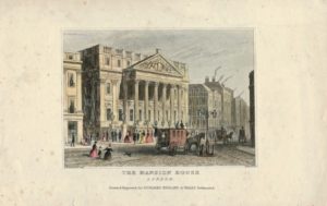 Antique Engraving Print, The Mansion House, London, 1830