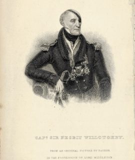 Antique Engraving Print, Cap. Sir Nesbit Willoughby, 1859