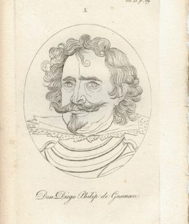 Antique Engraving Print, Don Diego Philip de Gusman,