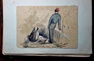 Vintage sketchbook with Watercolours and notes 1903-1913