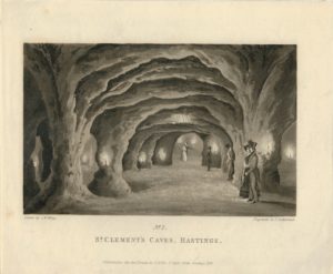 Antique Engraving Print, St. Clement's Caves, Hastings, 1826