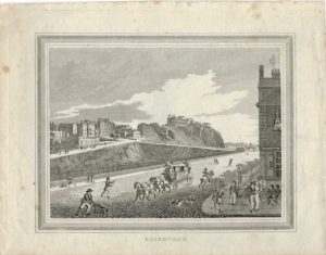 Antique Engraving Print, Edinburgh, 1817