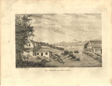 Antique Engraving Print, The Forge near Ford Castle, 1779