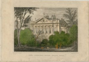 Antique Engraving Print, Earl Spencer's House, Green Park, 1831