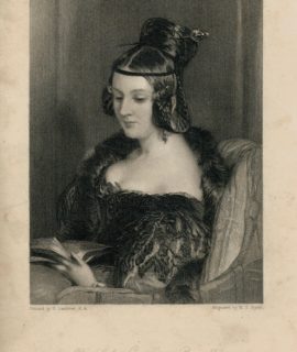 Antique Engraving Print, The Lady Georgiana Russell