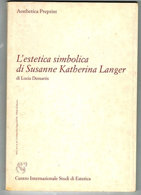 Lucia Demartis, L'estetica simbolica di Susanne Katherina Langer, 2004