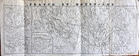 Antique Map, France et Moyen-Âge, 1860 ca.