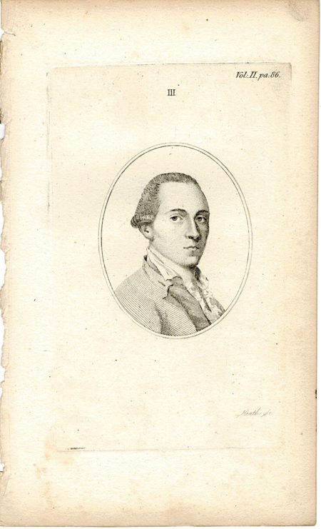 Antique Engraving Print, Portrait, 1790 ca.
