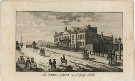 Antique Engraving Print, The Royal Circus in St. Georges Fields, 1790
